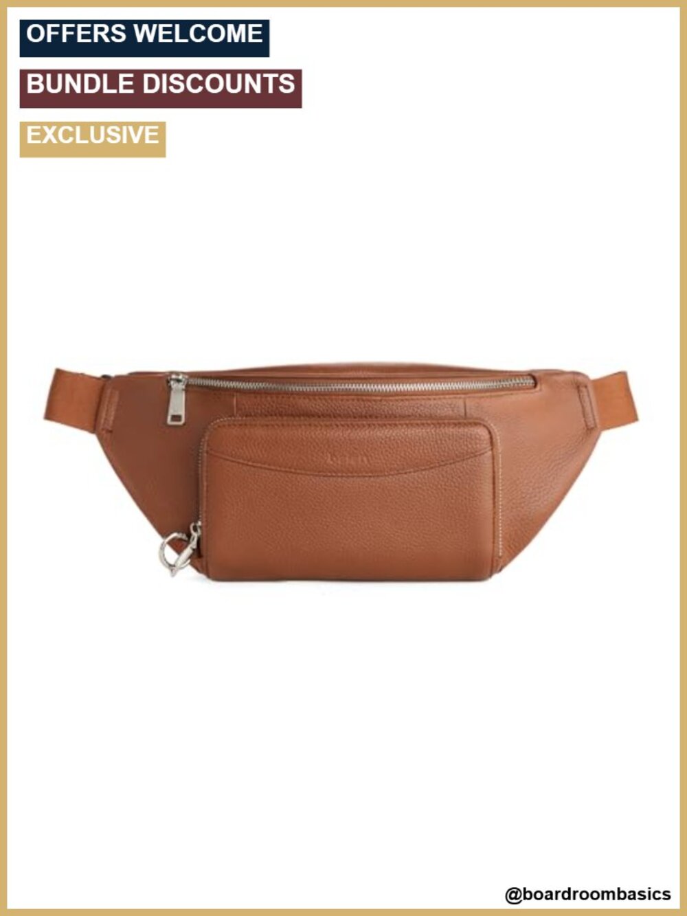 Genuine Leather Anti Theft Fanny Pack Crossbody Bag with RFID Wallet